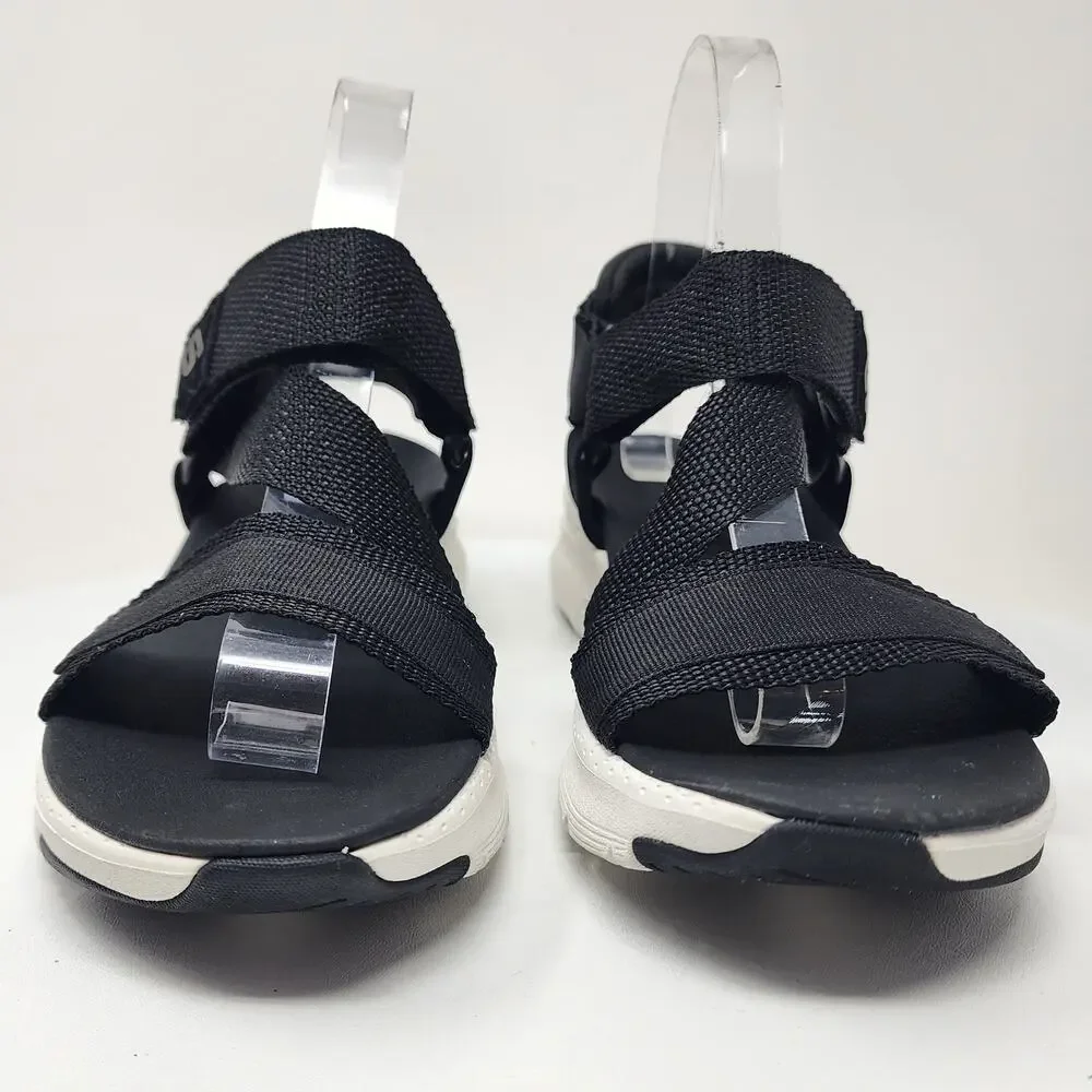 Skechers Arch Fit Casual Retro Sandals Women 8 Black Nylon Z-Strap 119237-BLK - Picture 5 of 12